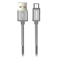 Кабель HD USB 2.0 - microUSB 1.2м 2.1A Серый Partner
