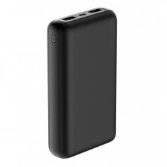 Внешний Аккумулятор OLMIO MINI-20, 20000mAh, Сверхкомпактный Размер, 2.1A, microUSB Вход, 2USB Выхода, Черный