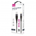 Кабель, OLMIO SOLID, USB 2.0 - lightning, 1.2м, 2.1A, Усиленный, Цвет Черный 0