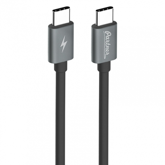Кабель OLMIO USB3.1, USB type-C - USB type-C, 1м, Черный, Partner