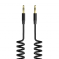 Аудиокабель OLMIO AUX 3.5(m)-3.5(m) 1.8м Витой Черный