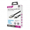 Кабель USB 2.0 - microUSB 1м 2.1А Двухсторонний Плоский 0