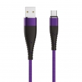 Кабель OLMIO SOLID USB 2.0 - Type-C 1.2м 2.1A Усиленный Индиго