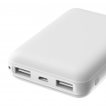 Внешний Аккумулятор/Автономное ЗУ OLMIO MINI-10 10000mAh Cверхкомпактный Размер 2.1A microUSB Вход 2USB Выход Белый 0