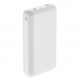 Внешний Аккумулятор OLMIO MINI-20, 20000mAh, Сверхкомпактный Размер, 2.1A, microUSB Вход, 2USB Выхода, Белый