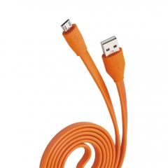 Кабель OLMIO USB 2.0 - microUSB 1м 2.1A Черный Плоский