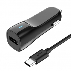 Автомобильное ЗУ OLMIO USB, 2.1A, +Type-C Кабель В Комплекте