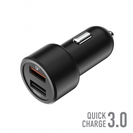 АЗУ OLMIO 2USB QC3.0+Smart IC 30W
