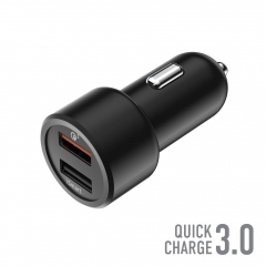 АЗУ OLMIO 2USB QC3.0+Smart IC 30W