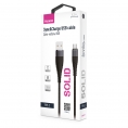 Кабель, OLMIO SOLID, USB 2.0 - Type-C, 1.2м, 2.1A, Усиленный, Цвет Черный 0