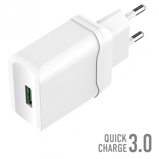Сетевое ЗУ OLMIO USB, 18W, 3A, QuickCharge3.0