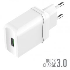 Сетевое ЗУ OLMIO USB, 18W, 3A, QuickCharge3.0