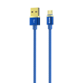 Кабель OLMIO DELUXE USB 2.0 - microUSB 1м 2.1A Синий