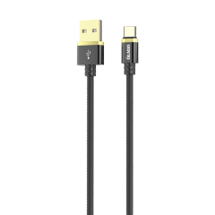 Кабель OLMIO DELUXE USB 2.0 - Type-C 1м 2.1A Черный