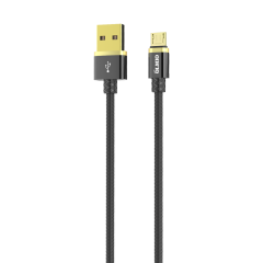 Кабель OLMIO DELUXE USB 2.0 - microUSB 1м 2.1A Черный