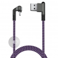 Кабель OLMIO X-Game Neo USB 2.0 - Type-C 1.2м 2.1A Игровой Угловой USB (A)