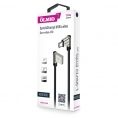 Кабель OLMIO USB 2.0 - microUSB 1м Угловой Тканевая Оплетка Черный 0