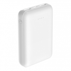 Внешний Аккумулятор/Автономное ЗУ OLMIO MINI-10 10000mAh Cверхкомпактный Размер 2.1A microUSB Вход 2USB Выход Белый