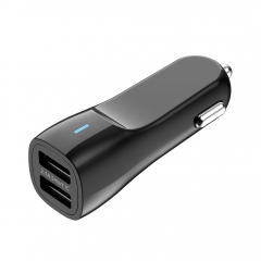 Автомобильное ЗУ OLMIO 2USB, 2.1A, Черное